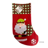 CALCETIN NOEL CUADROS 40CM