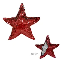 ESTRELLA COLGANTE LENTEJUELAS ROJA 23CM