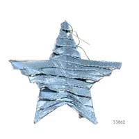 ESTRELLA PLATA 30CM LED A PILAS